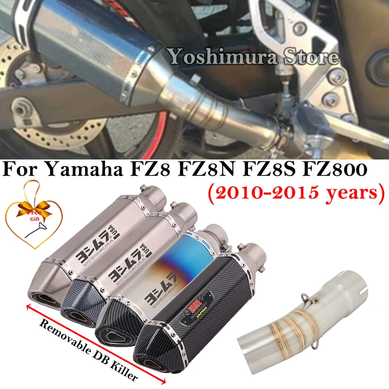 For Yamaha FZ8 Fazer FZ8N FZ8S FZ800 2010 - 2015 Motorcycle Complete Exhaust DB Killer Systems Motorcycle Mid Link Muffler Pipe
For Yamaha FZ8 Fazer FZ8N FZ8S FZ800 2010 - 2015 Motorcycle Complete Exhaust DB Killer Systems Motorcycle Mid Link Muffler Pipe