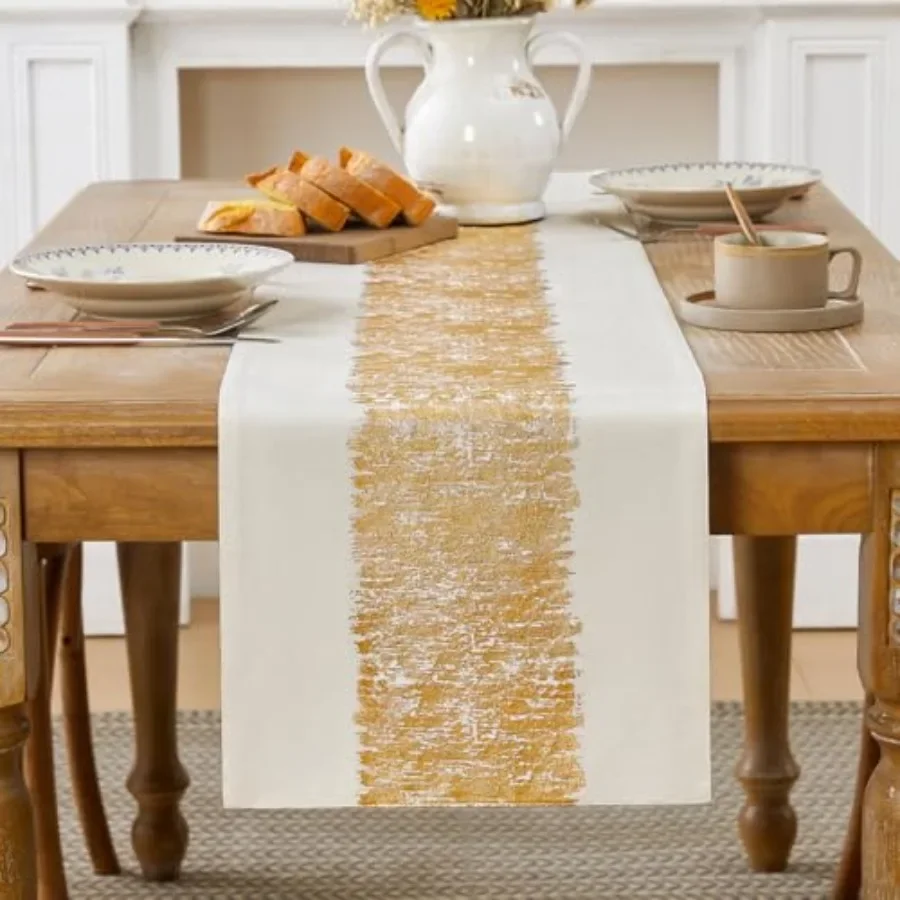 Metallic Style Table Runner, Cotton and Linen Table Runners 72 Inch Long, Pre-Pressed Metal Striping Process, Birthday Wedding
Metallic Style Table Runner, Cotton and Linen Table Runners 72 Inch Long, Pre-Pressed Metal Striping Process, Birthday Wedding