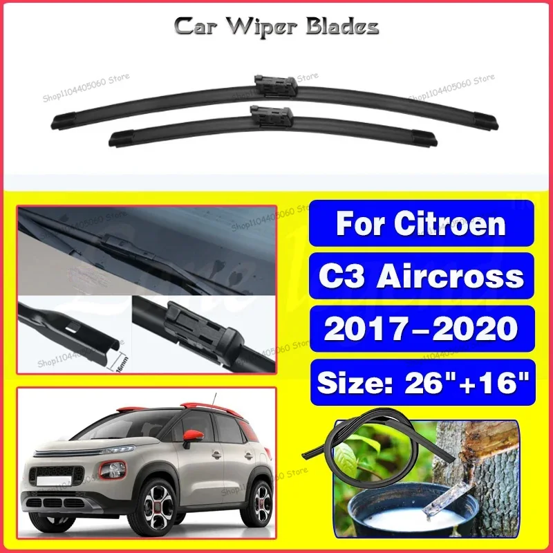 Wiper Front Wiper Blades For Citroen C3 Aircross 2017 2018 2019 2020 Windshield Windscreen Front Window 26"+16"
Wiper Front Wiper Blades For Citroen C3 Aircross 2017 2018 2019 2020 Windshield Windscreen Front Window 26"+16"