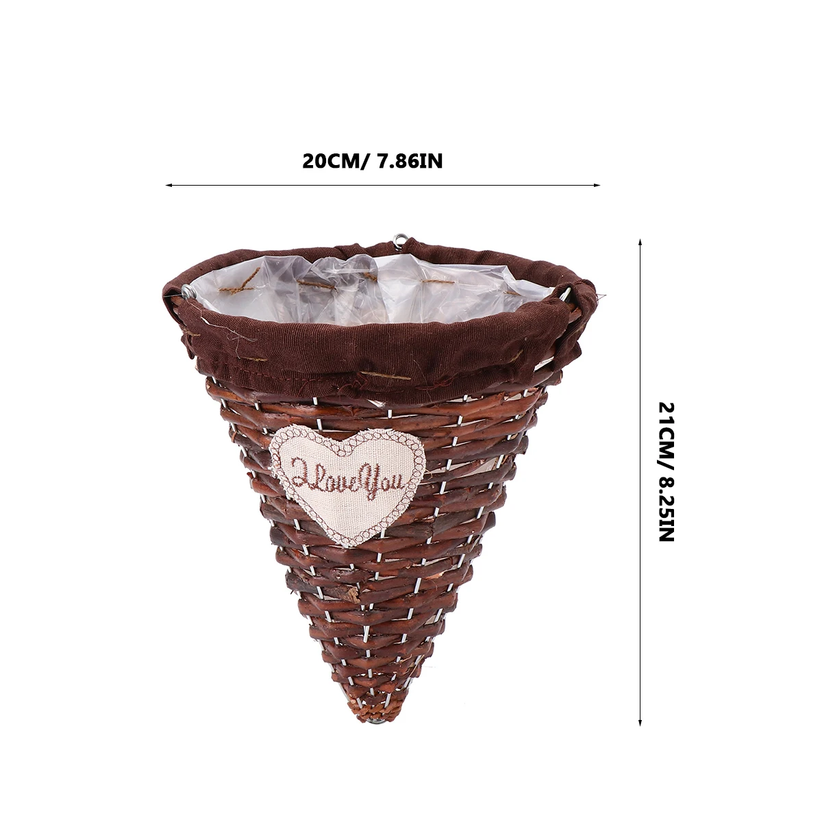 Rustic Wicker Basket Retro Cone Shaped Wall Decor Hanging Basket Decor Rattan Plant Cradle Vase Decoration
Rustic Wicker Basket Retro Cone Shaped Wall Decor Hanging Basket Decor Rattan Plant Cradle Vase Decoration