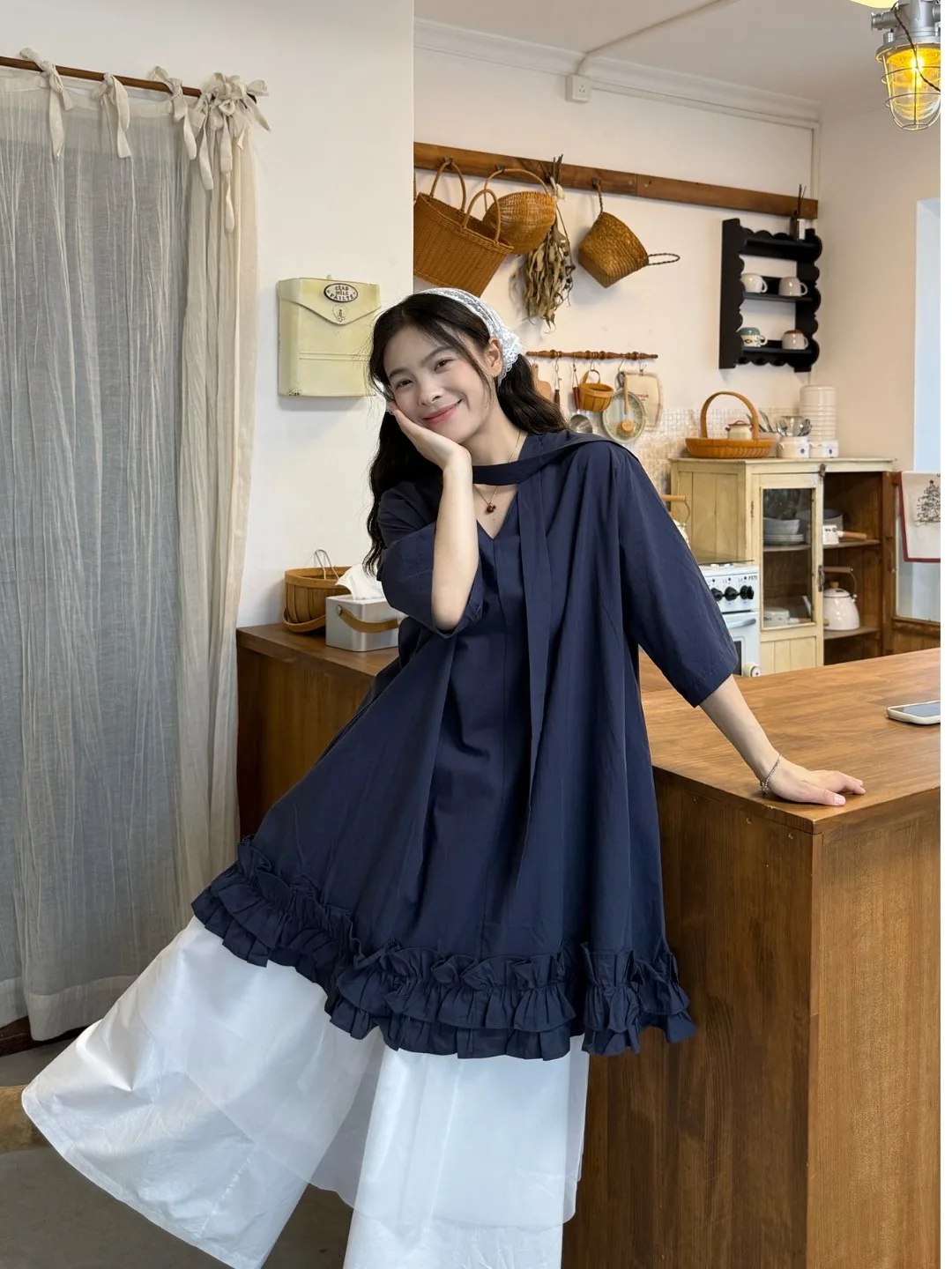 plus Size Women's Sweet Retro irt V-Ne ort Sve Loose Me Pants High Waist Summer New Sle Korean Loose Fit Faion...
plus Size Women's Sweet Retro irt V-Ne ort Sve Loose Me Pants High Waist Summer New Sle Korean Loose Fit Faion...