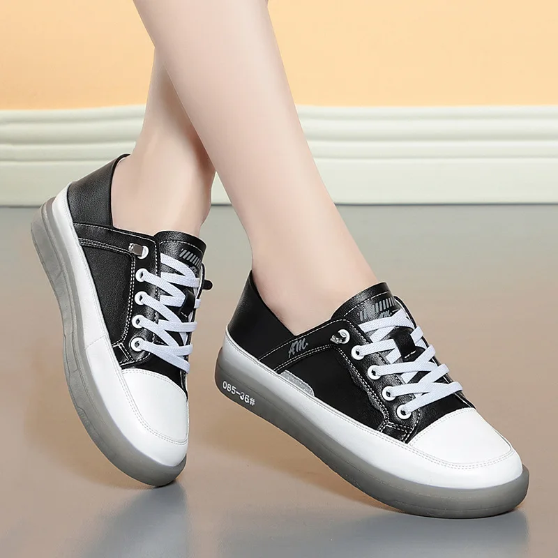 Comfortable Microfiber Leather Casual Sneakers Women Trend 2024 New Autumn Lace-up Black White Shoes Flat Shoes Sport Walking
Comfortable Microfiber Leather Casual Sneakers Women Trend 2024 New Autumn Lace-up Black White Shoes Flat Shoes Sport Walking