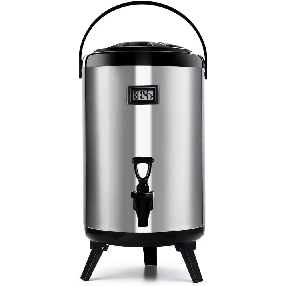 Stainless Steel Insulated Beverage Dispenser - 12L Cold & Hot Drink Dispenser with Thermometer
Stainless Steel Insulated Beverage Dispenser - 12L Cold & Hot Drink Dispenser with Thermometer
