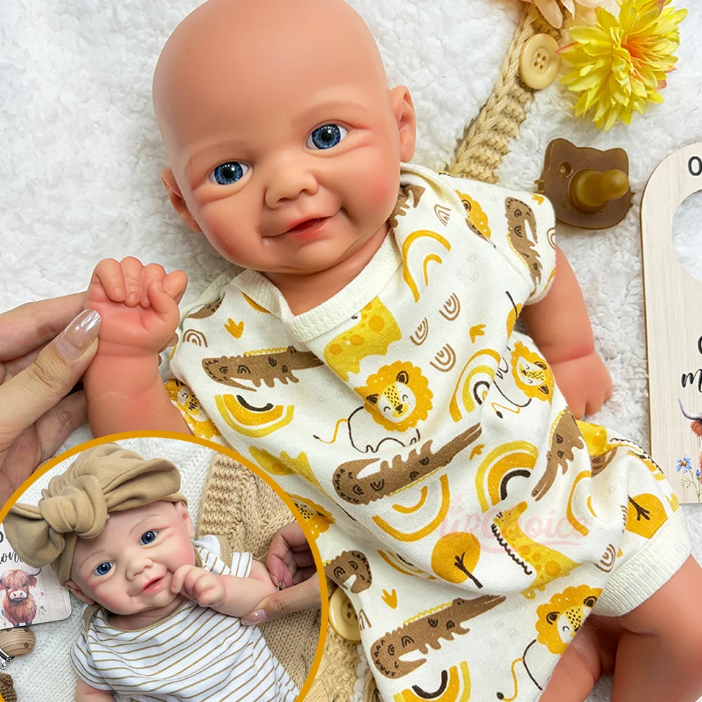 17" Weighted Lifelike Reborn Baby Girl/Boy Blue Eyes Hand Painted Skin Textures Veins Silicone Reborn Doll Easter Collectible
17" Weighted Lifelike Reborn Baby Girl/Boy Blue Eyes Hand Painted Skin Textures Veins Silicone Reborn Doll Easter Collectible