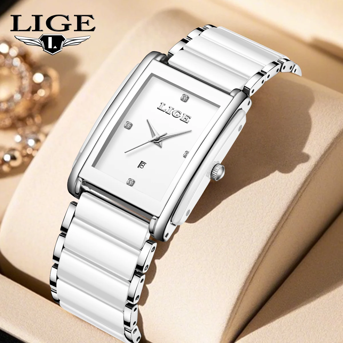 LIGE Fashion Elegant Watch for Women Japanese Movement Ceramics Strap Luxury Ladies Bracelet Quartz Watches Gifts Reloj Mujer
LIGE Fashion Elegant Watch for Women Japanese Movement Ceramics Strap Luxury Ladies Bracelet Quartz Watches Gifts Reloj Mujer