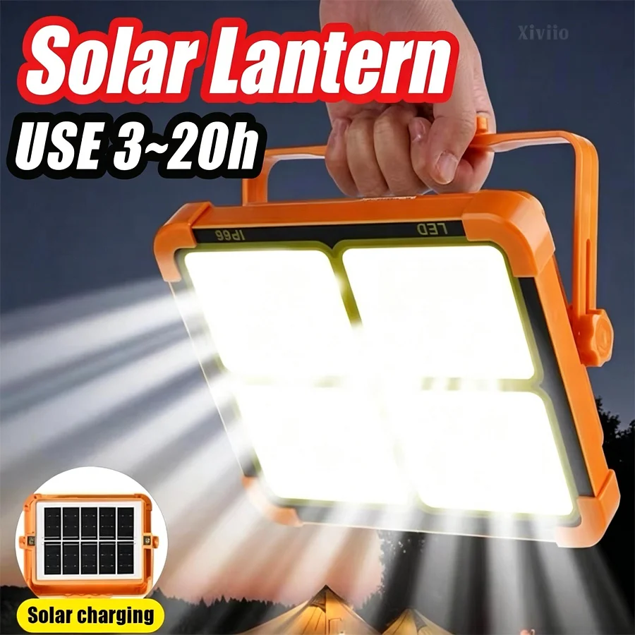 Solar Camping Light Work Light 20000mah High Capacity Battery LED Spotlight Emergency Hangable Magnetic Camping Tent Lantern
Solar Camping Light Work Light 20000mah High Capacity Battery LED Spotlight Emergency Hangable Magnetic Camping Tent Lantern