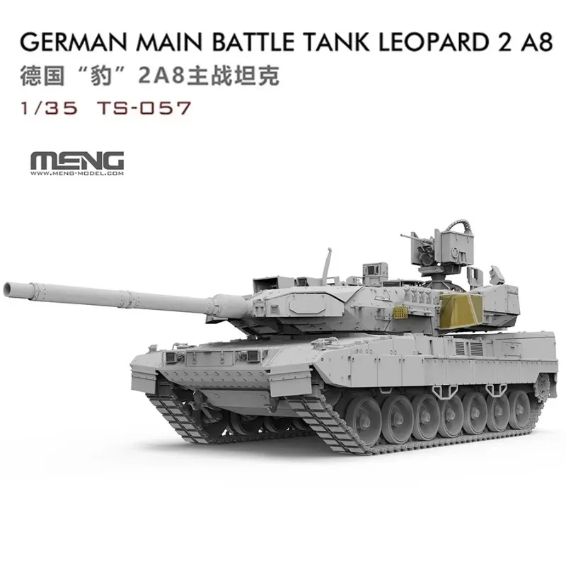 Пластиковая игрушка MENG DIY Model Kit TS-057 Немецкий леопардовый 2A8 Основный боевой танк 1/35
Пластиковая игрушка MENG DIY Model Kit TS-057 Немецкий леопардовый 2A8 Основный боевой танк 1/35