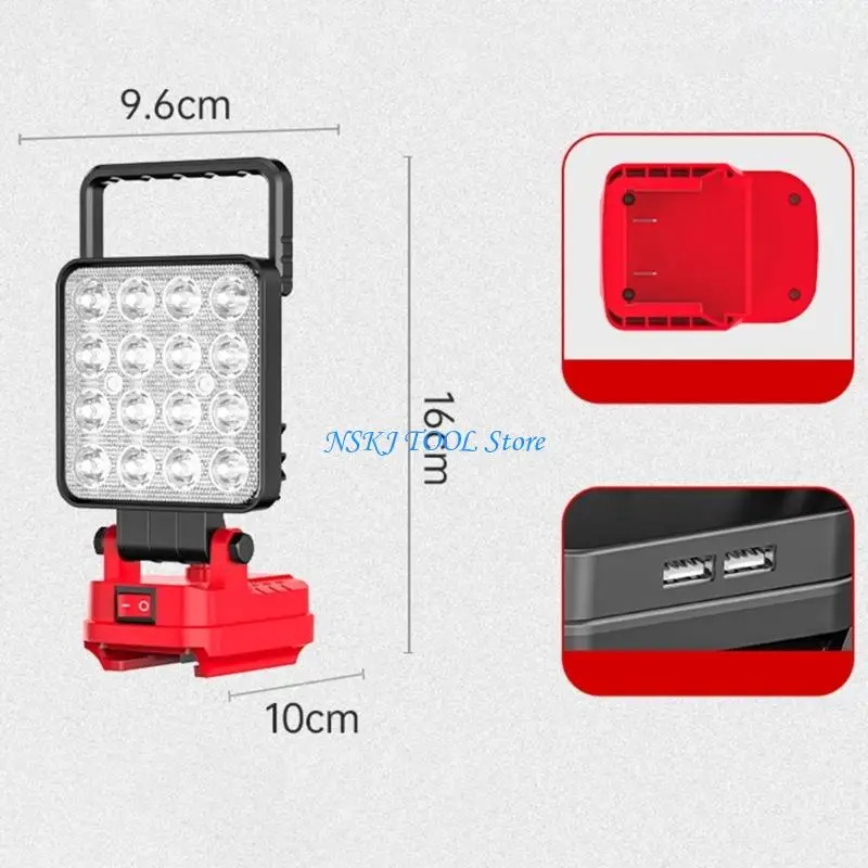 L8RC 32W Rechargeable Flashlights 140°Beam Angles Adjustable Brightness for DCB206
L8RC 32W Rechargeable Flashlights 140°Beam Angles Adjustable Brightness for DCB206