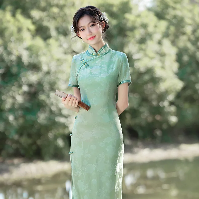 Yourqipao Cheongsam, китайские платья, новое летнее платье для молодых девушек в традиционном стиле, длинное ретро тонкое вечернее платье для подиума для женщин
Yourqipao Cheongsam, китайские платья, новое летнее платье для молодых девушек в традиционном стиле, длинное ретро тонкое вечернее платье для подиума для женщин