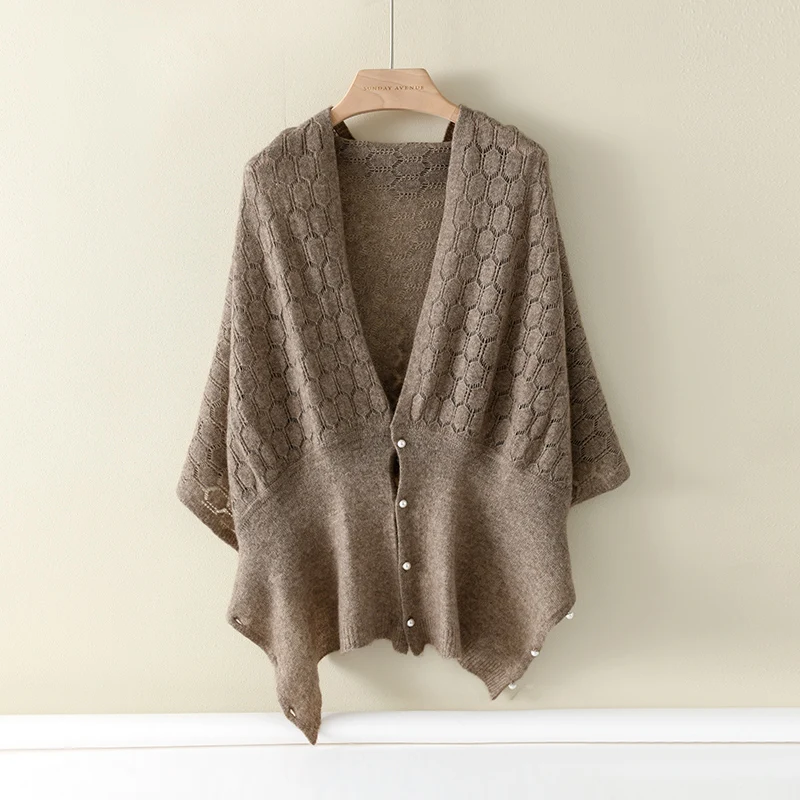100% Pure Cashmere Women'S Scarf And Shawl Dual-Use Knitted Outerwear Air Conditioning Cardigan Shoulder Protector Hollow Cape
100% Pure Cashmere Women'S Scarf And Shawl Dual-Use Knitted Outerwear Air Conditioning Cardigan Shoulder Protector Hollow Cape