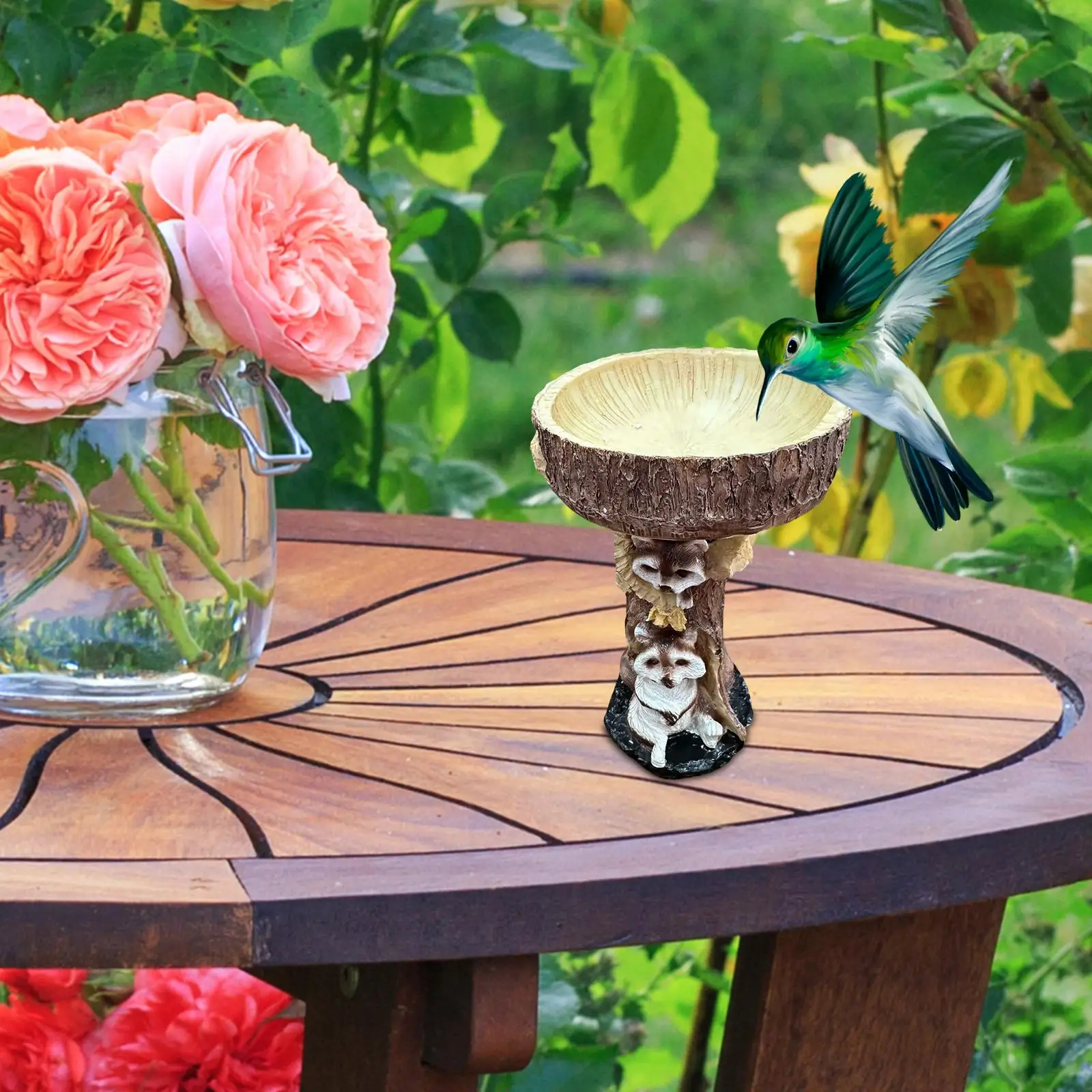 Garden Bird Bath Bowl Raccoon Statue Figurine Housewarming Drinking Deck Resin Feeder for Lawn Courtyard Yard Landscape Outdoor
Garden Bird Bath Bowl Raccoon Statue Figurine Housewarming Drinking Deck Resin Feeder for Lawn Courtyard Yard Landscape Outdoor