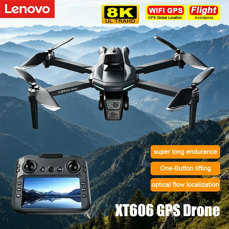 Lenovo XT606 MAX GPS Drone 4k Professional 8K HD Camera FPV Wish Screen Drone 360° Obstacle Avoidance Quadcopter Toys Drone
Lenovo XT606 MAX GPS Drone 4k Professional 8K HD Camera FPV Wish Screen Drone 360° Obstacle Avoidance Quadcopter Toys Drone