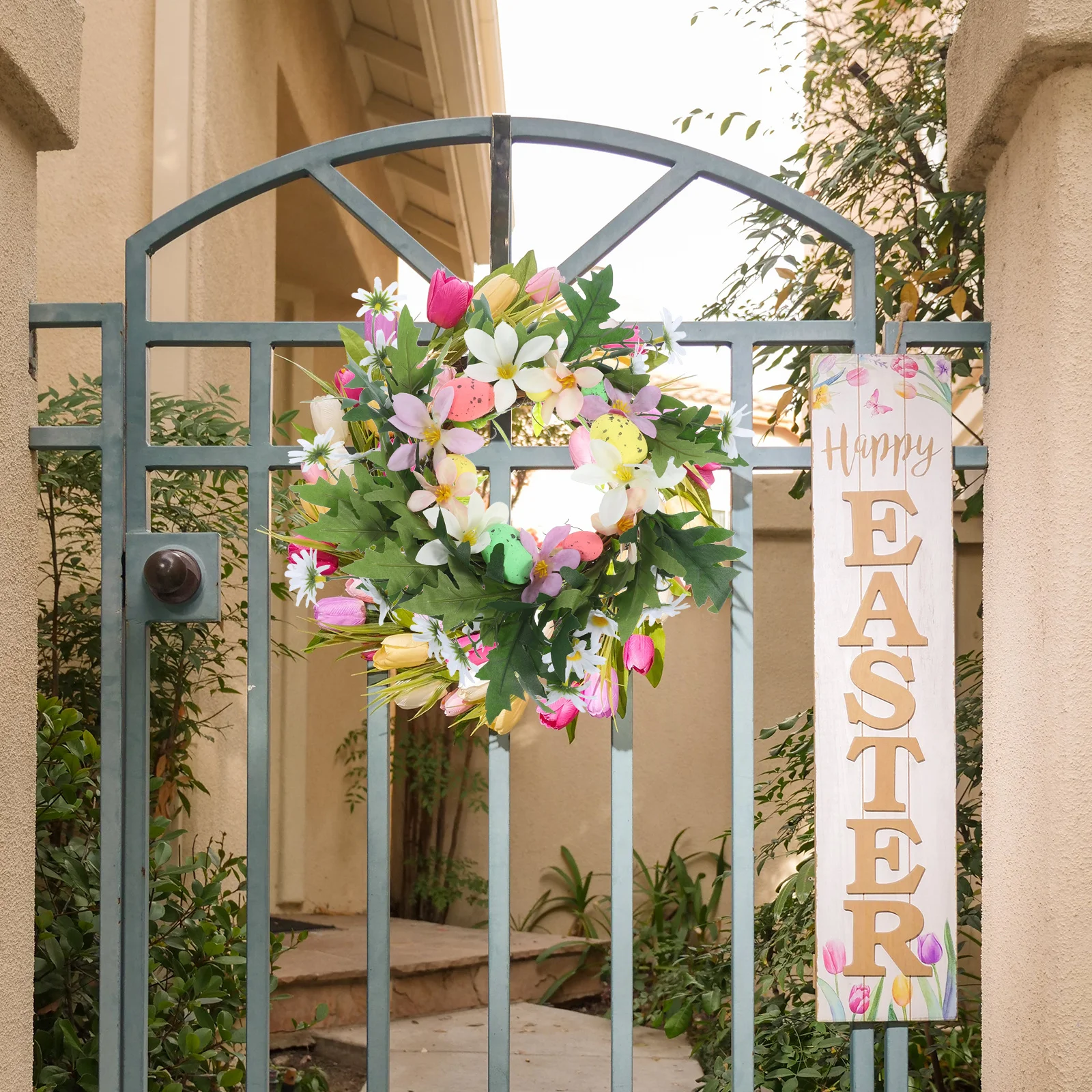 Easter Wreath Egg Flower Leaves Rattan Front Door Hanging Decor Bright Color Realistic Easter Spring Festival Decoration
Easter Wreath Egg Flower Leaves Rattan Front Door Hanging Decor Bright Color Realistic Easter Spring Festival Decoration