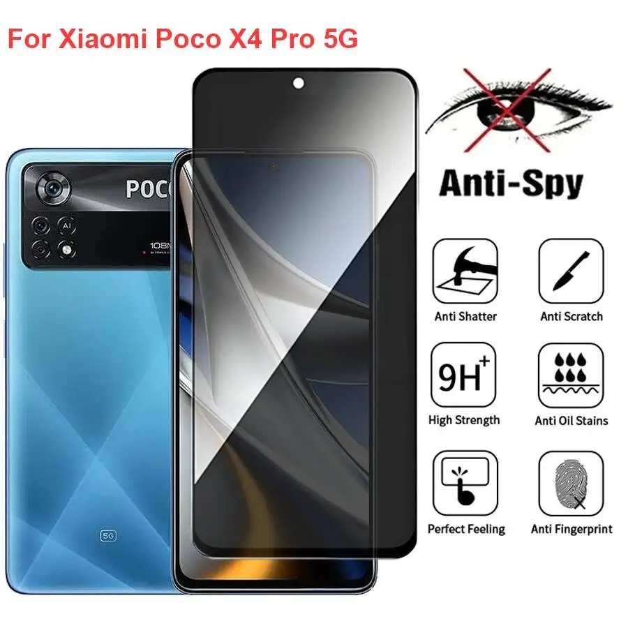 Poco X4 Anti Spy Privacy Tempered Glass Screen Protector Compatible For Xiaomi Pocox4 Pro 5G Phone Film
Poco X4 Anti Spy Privacy Tempered Glass Screen Protector Compatible For Xiaomi Pocox4 Pro 5G Phone Film