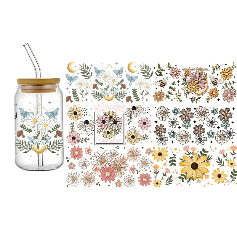 UV DTF Sticker Flowers Theme For The 16oz Libbey Glass Wraps Cup Can DIY Waterproof Easy To Use Custom Decals Fashion
UV DTF Sticker Flowers Theme For The 16oz Libbey Glass Wraps Cup Can DIY Waterproof Easy To Use Custom Decals Fashion