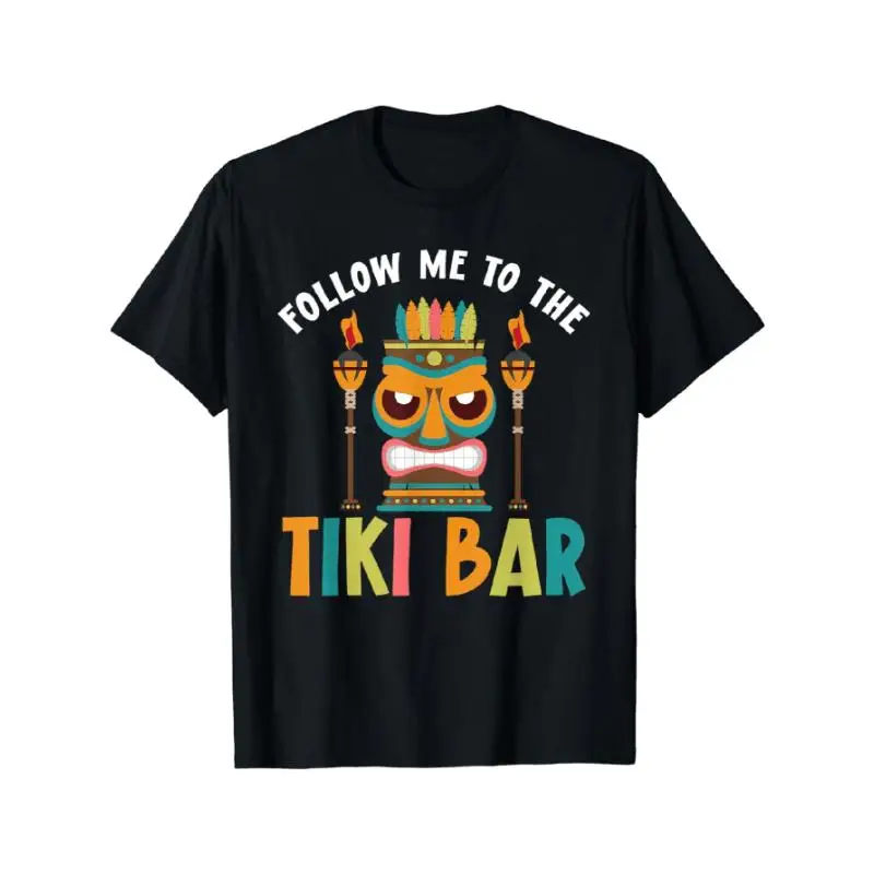 Men's Tiki Bar T-shirt, Hawaiian Summer Vacation Party Graphic Tee, Funny "Follow Me" Tropical Short Sleeve Top
Men's Tiki Bar T-shirt, Hawaiian Summer Vacation Party Graphic Tee, Funny "Follow Me" Tropical Short Sleeve Top