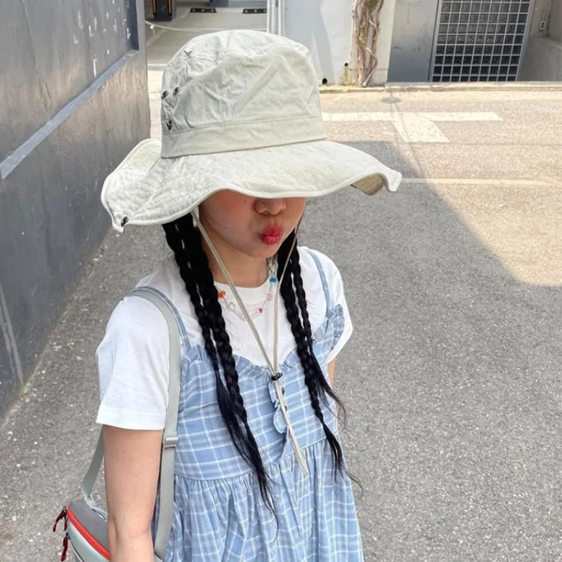 Japanese Big Eaves Drawstring Sunscreen Fisherman Hat Men and Women Spring and Summer Outdoor Breathable Camping Fishing Cap
Japanese Big Eaves Drawstring Sunscreen Fisherman Hat Men and Women Spring and Summer Outdoor Breathable Camping Fishing Cap