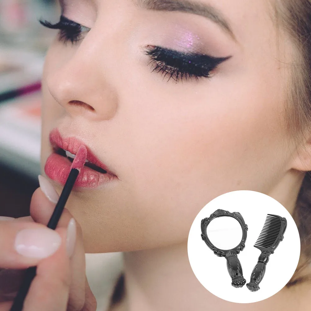 2Pcs Vintage Mirror Comb Set Handheld Hairdressing Accessories Compact Portable Makeup Mirror Set for Women Girls
2Pcs Vintage Mirror Comb Set Handheld Hairdressing Accessories Compact Portable Makeup Mirror Set for Women Girls