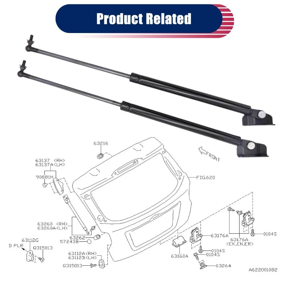 2X Rear Hatch Lift Supports Struts for For Impreza For Crosstrek 2012 2017 63269FJ120 Car Gas Struts Lift Supports Pair
2X Rear Hatch Lift Supports Struts for For Impreza For Crosstrek 2012 2017 63269FJ120 Car Gas Struts Lift Supports Pair