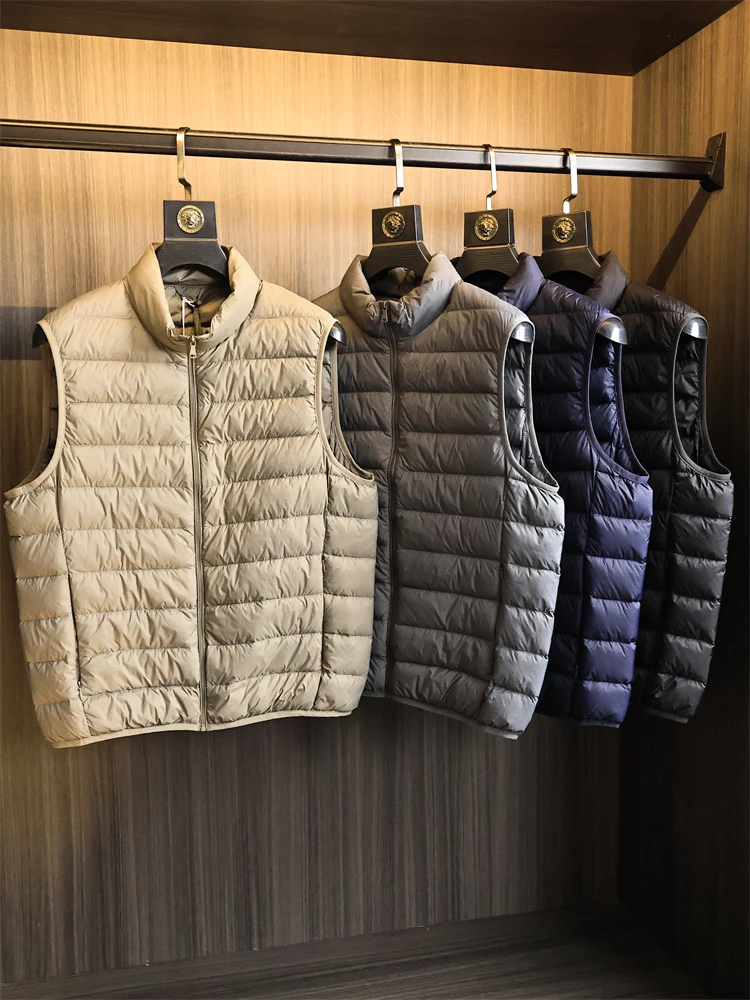 High-End 90 White Du down Filling Portable Autumn Winter Pure Color Anti-Cold Fluffy Stand Collar Men's down Vest Faion U...
High-End 90 White Du down Filling Portable Autumn Winter Pure Color Anti-Cold Fluffy Stand Collar Men's down Vest Faion U...