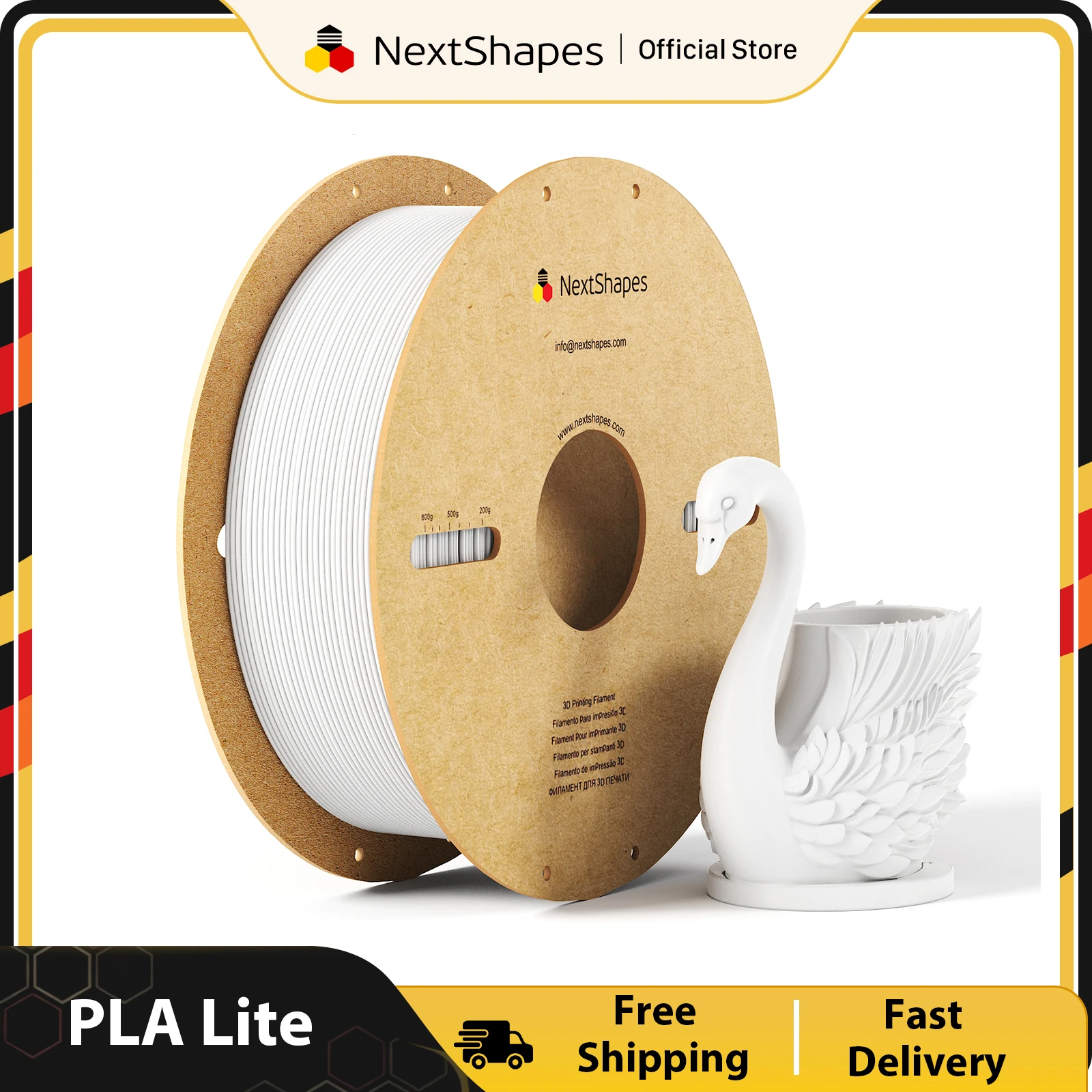 NextShapes 3D Printer PLA Lite White Filament 1kg/Roll Plastic Rubber Consumables Material For FDM 3D Printer Fast Shipping
NextShapes 3D Printer PLA Lite White Filament 1kg/Roll Plastic Rubber Consumables Material For FDM 3D Printer Fast Shipping