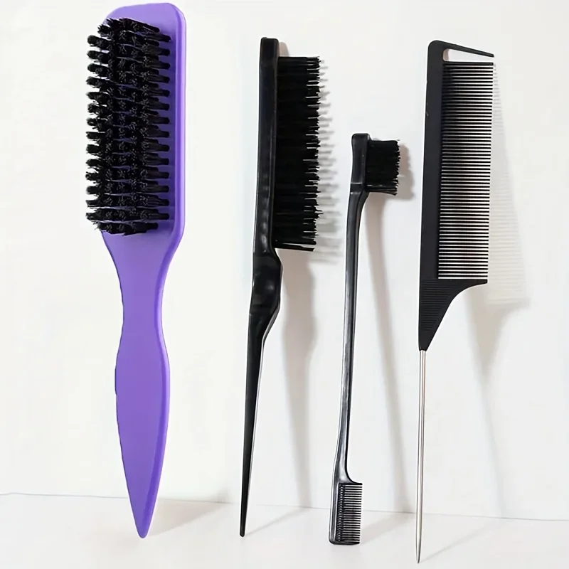 4PCS Professional Pointed Tail Comb Set Anti-Static with Nylon Bristles for Precise Parting Styling All Hair Types Styling Tools
4PCS Professional Pointed Tail Comb Set Anti-Static with Nylon Bristles for Precise Parting Styling All Hair Types Styling Tools