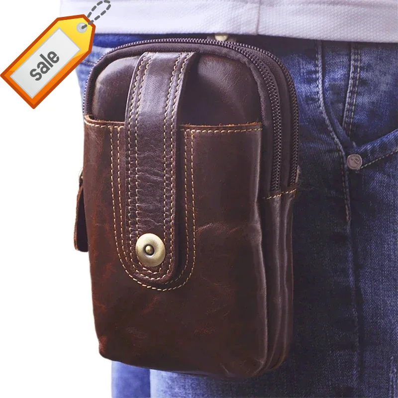Genuine Leather Waist Bag for Men Mobile Cell Phone Case Cover Male Belt Purse Pouch Hook Hip Bum Fanny Pack Bags
Genuine Leather Waist Bag for Men Mobile Cell Phone Case Cover Male Belt Purse Pouch Hook Hip Bum Fanny Pack Bags