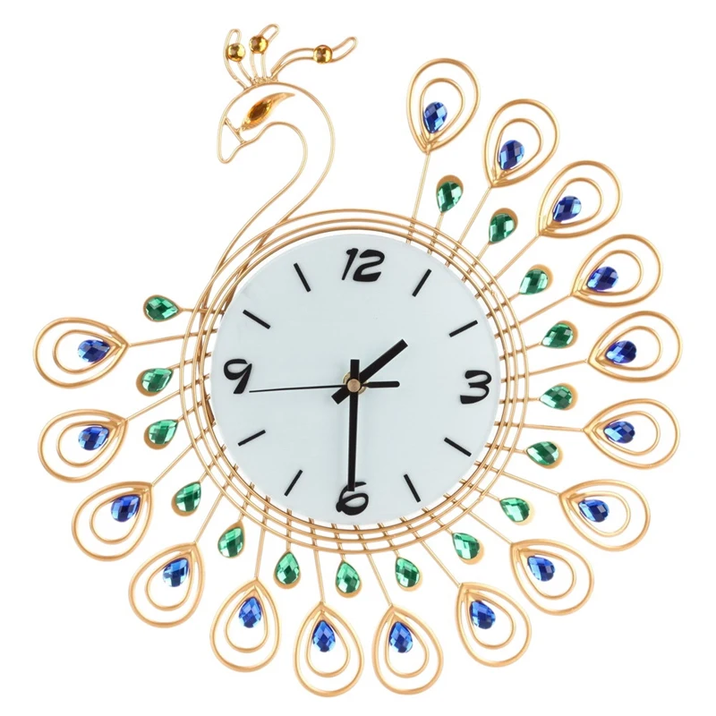 Peacock Wall Clock Silent Metal Dial Diamond Wall Clock Decoration Home Bedroom Is Suitable For Living Room Decoration
Peacock Wall Clock Silent Metal Dial Diamond Wall Clock Decoration Home Bedroom Is Suitable For Living Room Decoration