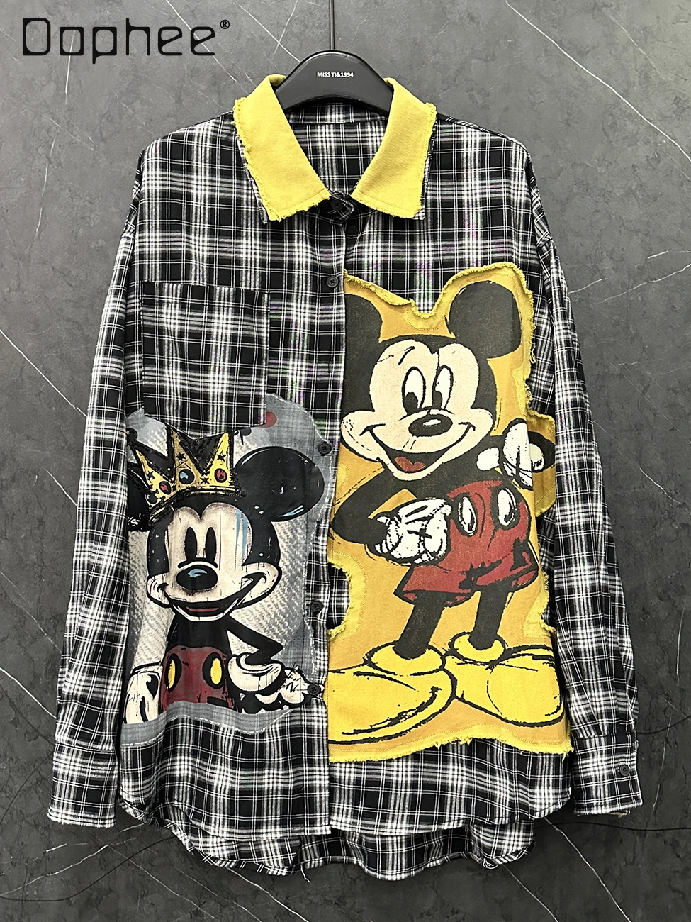 2025 Spring and Summer Heavy Industry Sticker Embroidery Cartoon Printing Plaid Long-sleeved Shirt Women's Loose Casual Shirt
2025 Spring and Summer Heavy Industry Sticker Embroidery Cartoon Printing Plaid Long-sleeved Shirt Women's Loose Casual Shirt