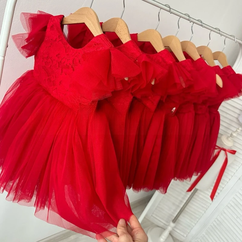 2026 Children New Red Princess Gown Dress Baby Girl First Birthday Party Kids Banquet Wedding Flower Girl Formal Fashion Costume
2026 Children New Red Princess Gown Dress Baby Girl First Birthday Party Kids Banquet Wedding Flower Girl Formal Fashion Costume