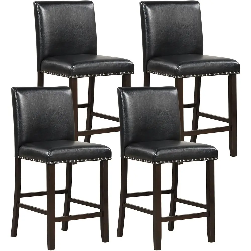 Набор из 4 стульев из ПВХ высотой 25,5 со спинкой, подходят для кухонного острова, столовой и использования в ресторане (черный)
Набор из 4 стульев из ПВХ высотой 25,5 со спинкой, подходят для кухонного острова, столовой и использования в ресторане (черный)