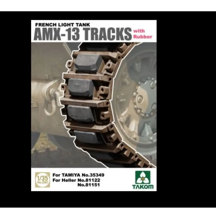 Takom 1/35 2061 Tracks of French Light Tank AMX-13 with Rubber
Takom 1/35 2061 Tracks of French Light Tank AMX-13 with Rubber