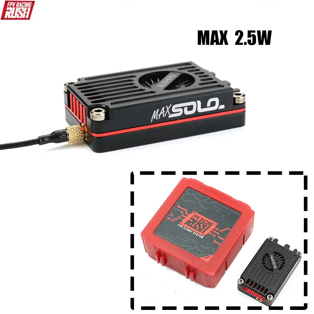 Видеопередатчик RUSH TANK MAX SOLO 5.8G 2.5W 48CH VTX с корпусом из ЧПУ для радиоуправляемых FPV дронов
Видеопередатчик RUSH TANK MAX SOLO 5.8G 2.5W 48CH VTX с корпусом из ЧПУ для радиоуправляемых FPV дронов