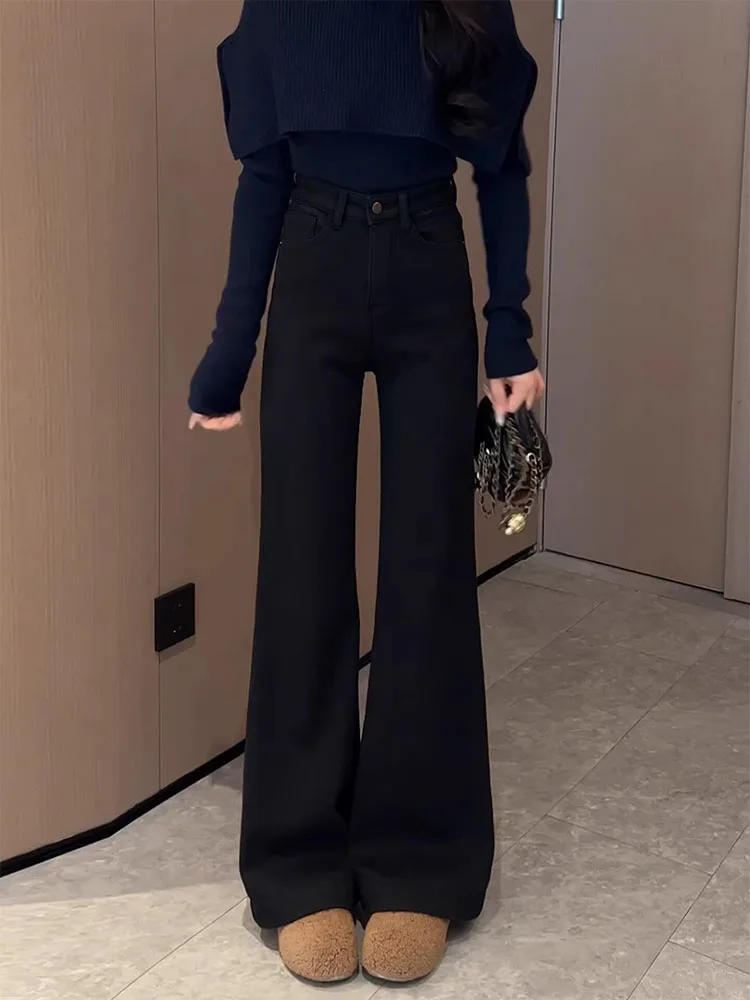 Джинсы Thiened Fce с высокой талией и расклешенными штанинами, женские повседневные свободные широкие брюки для весны, осени и зимы
Джинсы Thiened Fce с высокой талией и расклешенными штанинами, женские повседневные свободные широкие брюки для весны, осени и зимы