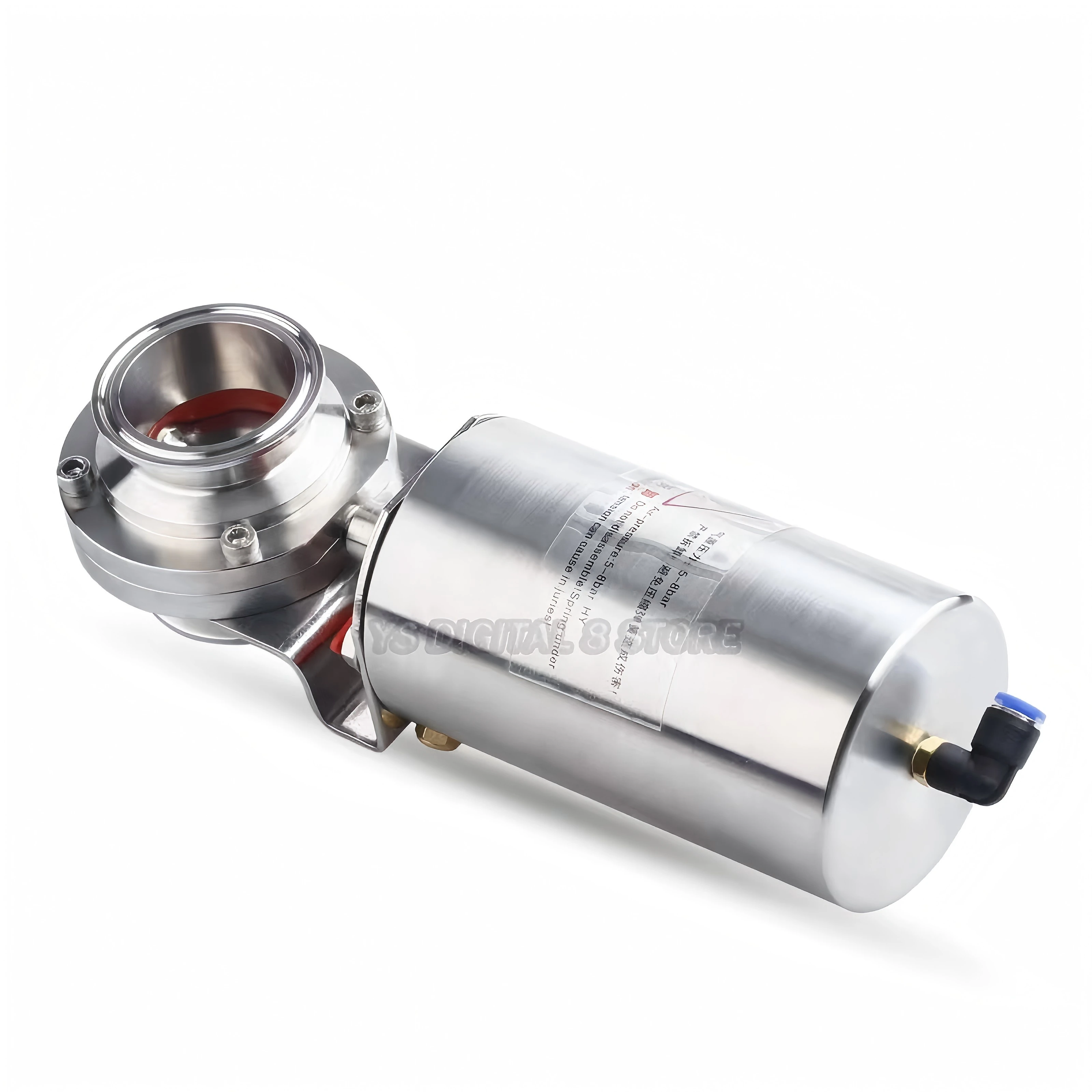 Pneumatic Sanitary Butterfly Valve 304 Stainless Steel Quickinstall dust butterfly Tri Clamp OD 50.5/64MM Actuator Single Acting
Pneumatic Sanitary Butterfly Valve 304 Stainless Steel Quickinstall dust butterfly Tri Clamp OD 50.5/64MM Actuator Single Acting