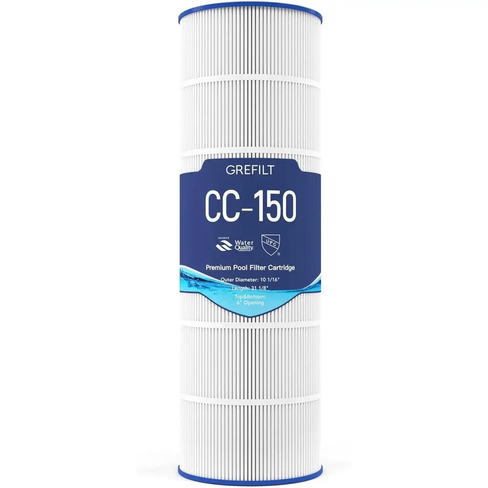 Pool Filter Cartridge, 150 Square Feet, Compatible with Clean & Clear 150 Models
Pool Filter Cartridge, 150 Square Feet, Compatible with Clean & Clear 150 Models