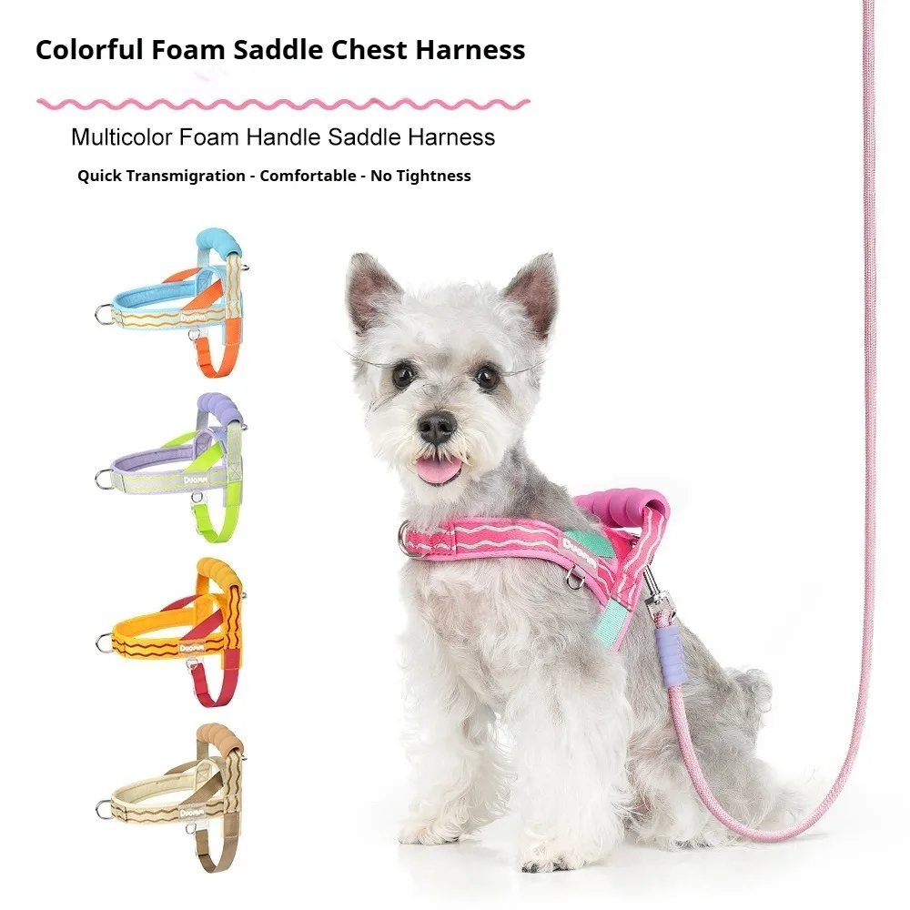 Colorful Dog Harness Leash Set No-Pull Step-in Dog Harness with Comfortable Foam Handle Adjustable Escape-Proof Pet Vest
Colorful Dog Harness Leash Set No-Pull Step-in Dog Harness with Comfortable Foam Handle Adjustable Escape-Proof Pet Vest