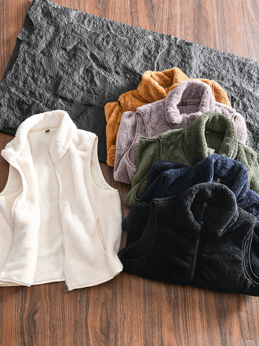 Couples Style Thickened Warm Stand Collar Vest Men's Autumn Winter Color Versatile Fleece Lined Zipper Pocket Casual Vest
Couples Style Thickened Warm Stand Collar Vest Men's Autumn Winter Color Versatile Fleece Lined Zipper Pocket Casual Vest
