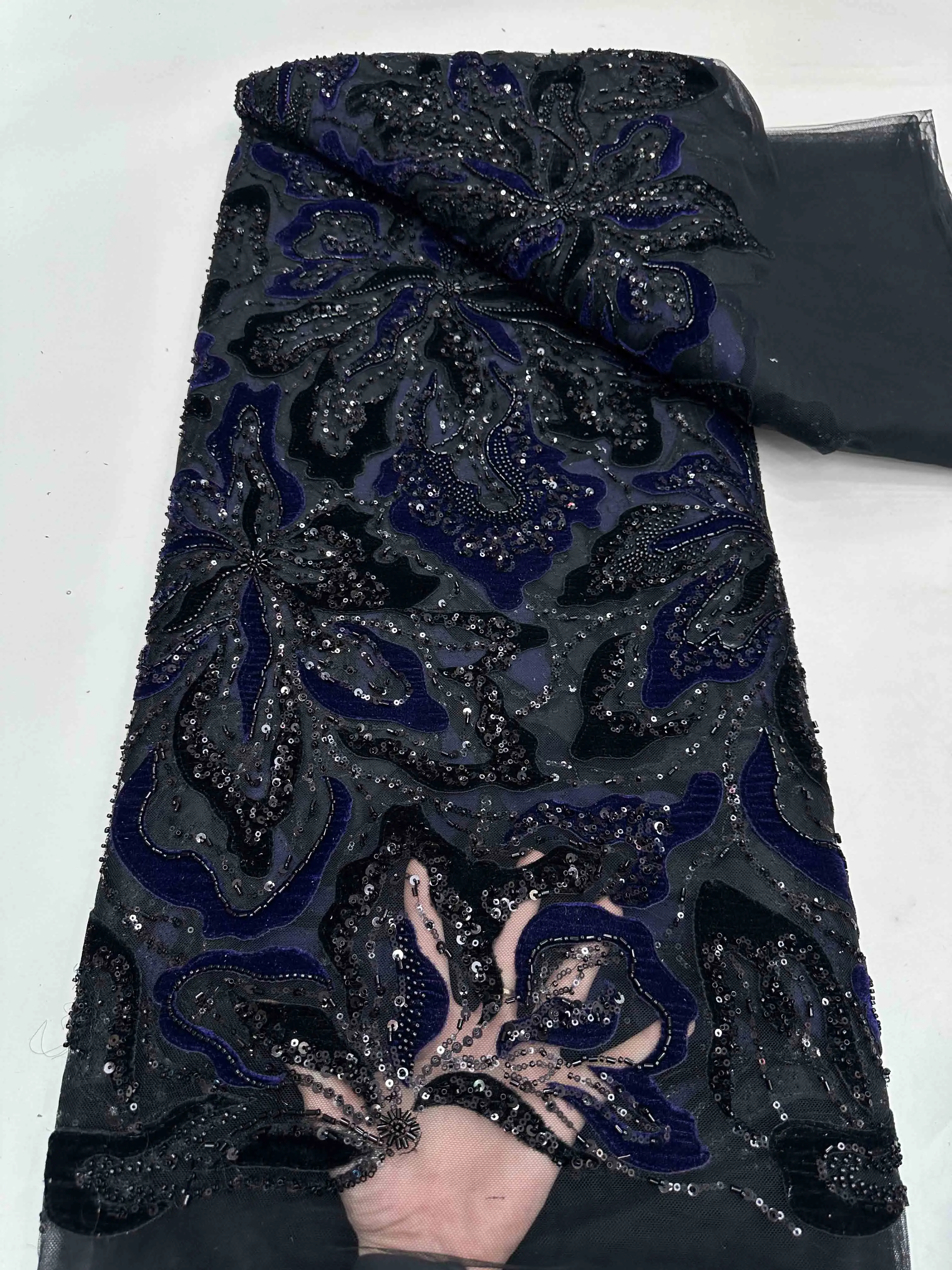 High Quality African Mesh Lace Fabric, Nigerian Tulle, Sequined Beaded, Embroidery, Party Dress, 5Yards
High Quality African Mesh Lace Fabric, Nigerian Tulle, Sequined Beaded, Embroidery, Party Dress, 5Yards