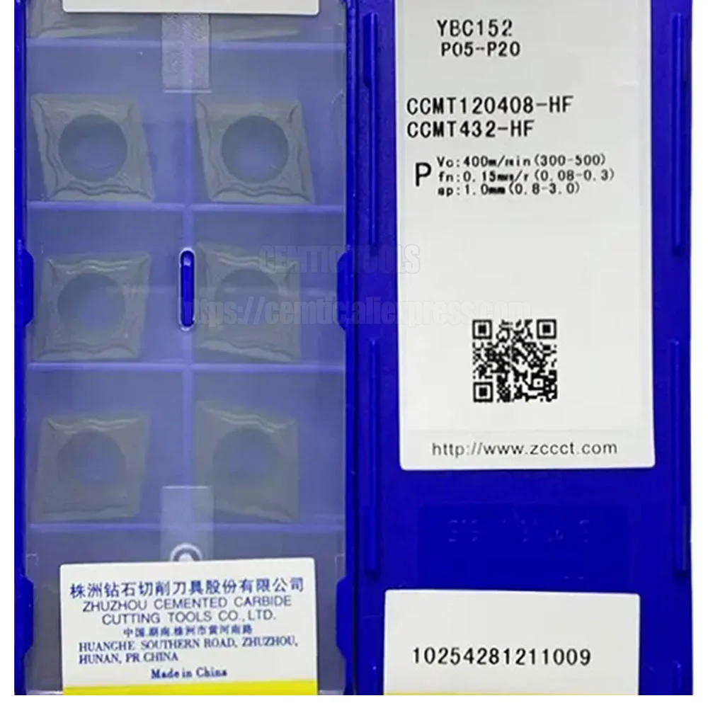 ZCC CCMT 120408 YBC252 CCMT120408-HF YBC152 CCMT432-HF CNC Carbide Turning Tools Processing:steel
ZCC CCMT 120408 YBC252 CCMT120408-HF YBC152 CCMT432-HF CNC Carbide Turning Tools Processing:steel