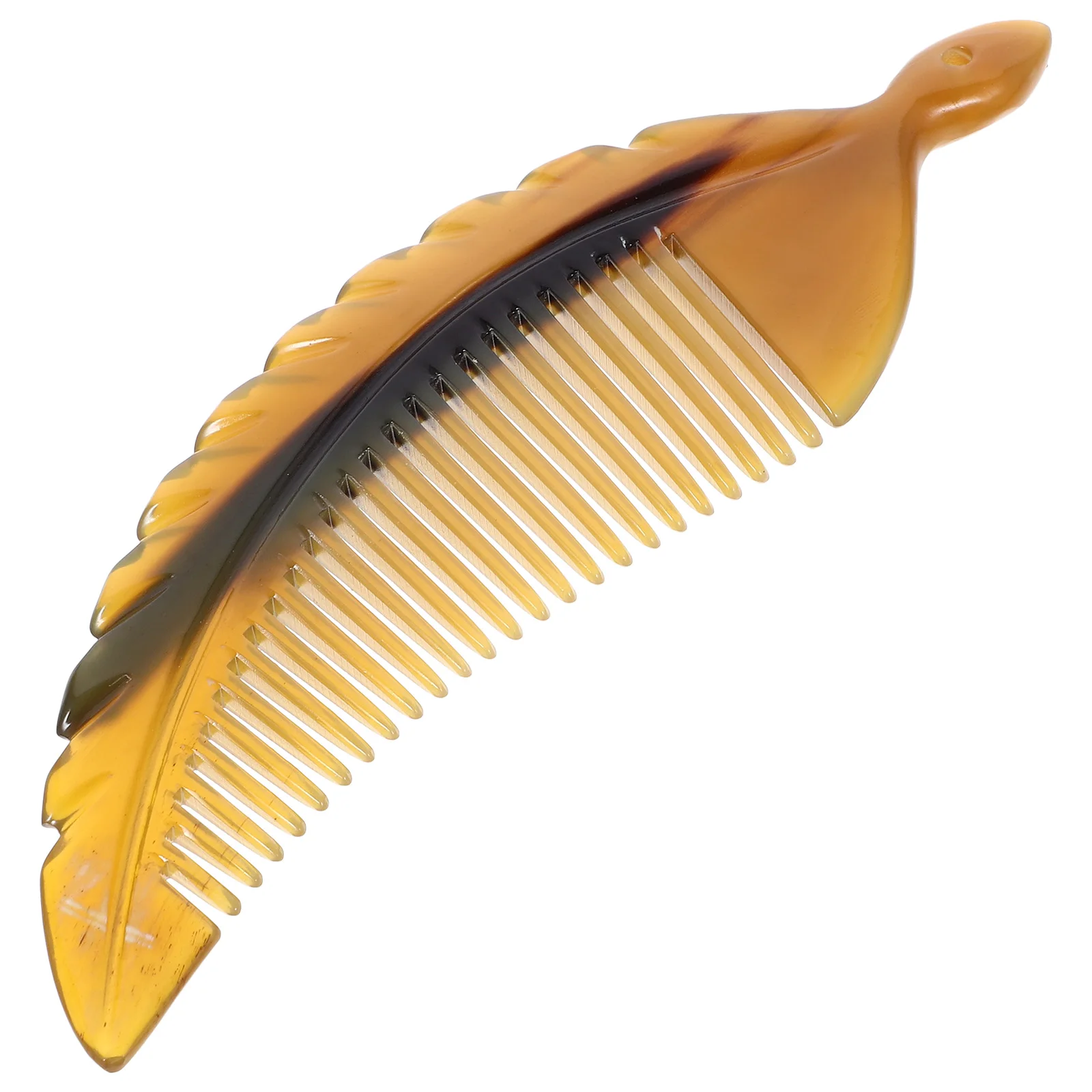 Anti-static Leaf Comb 15cm Random Color Premium Ox Horn Portable Hair Scalp Massage Tool Wide Tooth Suitable Women Men 
Anti-static Leaf Comb 15cm Random Color Premium Ox Horn Portable Hair Scalp Massage Tool Wide Tooth Suitable Women Men