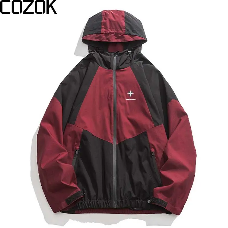 Korean Style Men Hooded Windbreaker Jacket Spring Patchwork Oversize Outdoor Jackets High Street Hip Hop Outwear 2023
Korean Style Men Hooded Windbreaker Jacket Spring Patchwork Oversize Outdoor Jackets High Street Hip Hop Outwear 2023