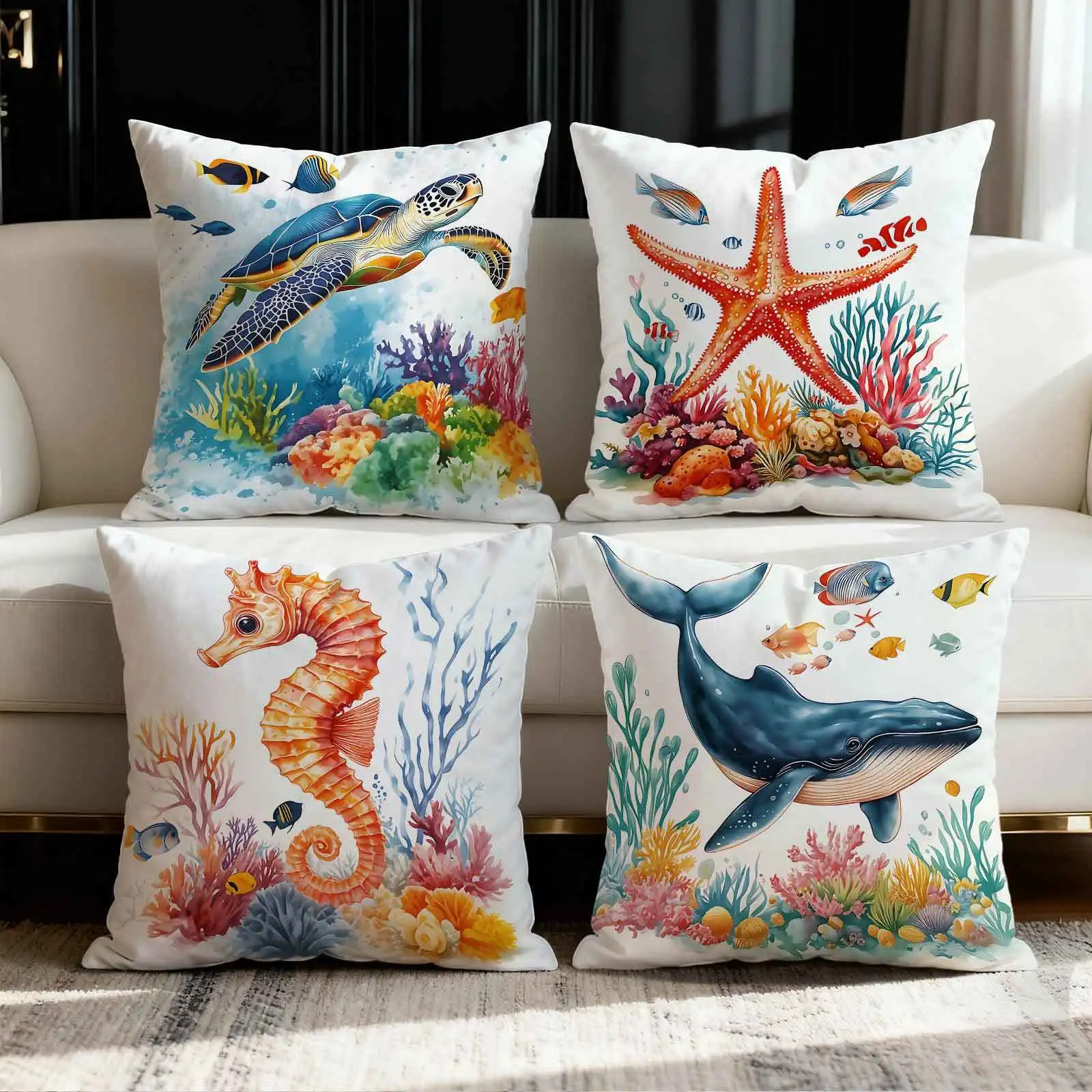 Starfish whale patterns double-sided Printed pillow cover Short plush Suitable living rooms bedrooms sofas throw cushion cover
Starfish whale patterns double-sided Printed pillow cover Short plush Suitable living rooms bedrooms sofas throw cushion cover