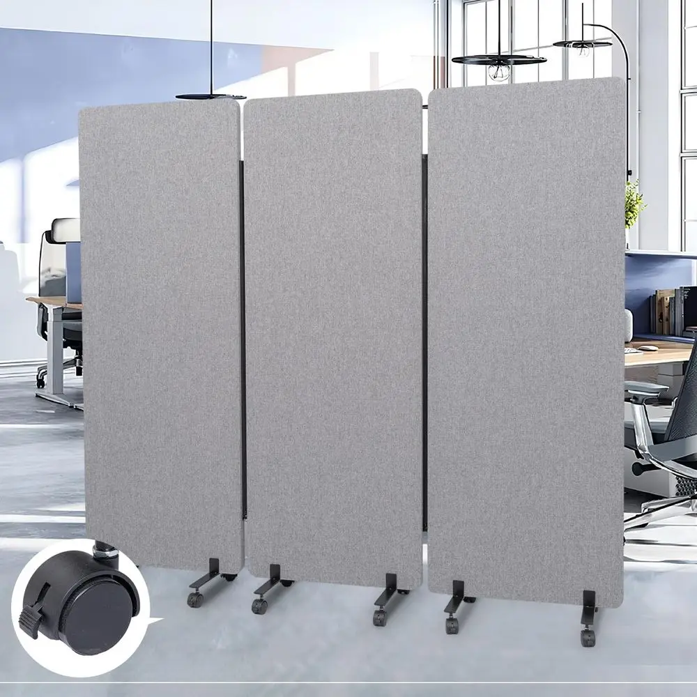 3-Panel Portable Room Divider with Wheels, Soundproof Privacy Panel for Office or Home
3-Panel Portable Room Divider with Wheels, Soundproof Privacy Panel for Office or Home