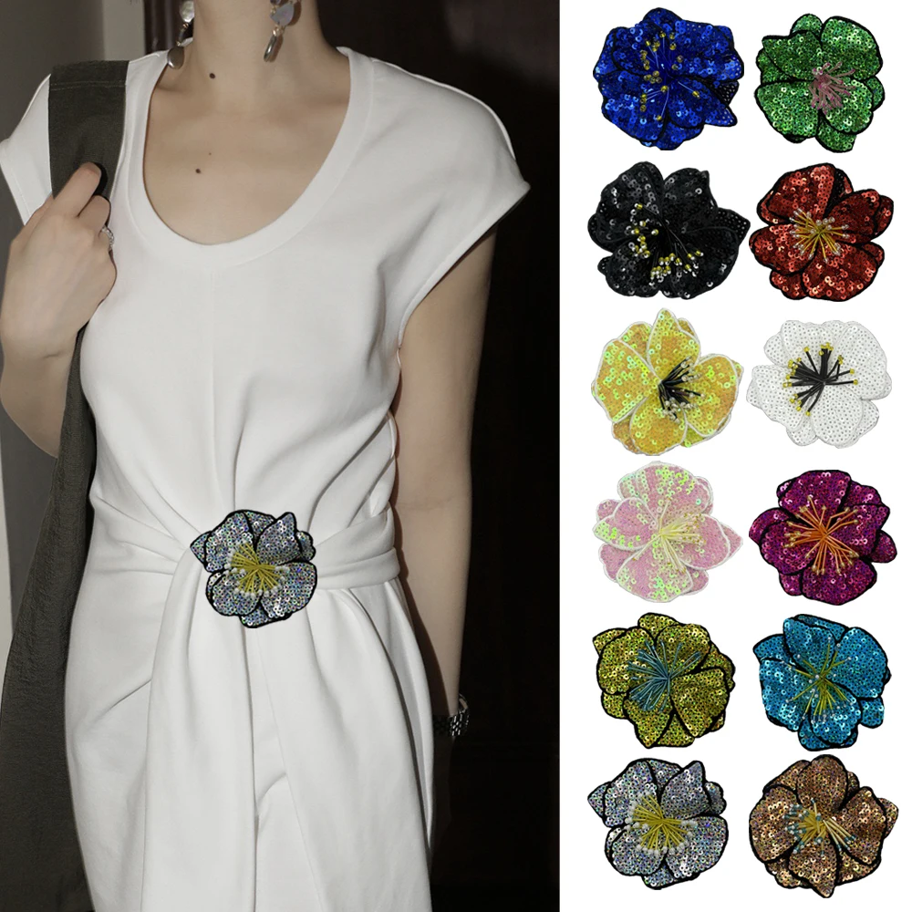 Handmade iny Sequin Embroidered Flower Cloth Patches 2 Colors Faionable for DIY Performance Clothes Bag Hat Decorations
Handmade iny Sequin Embroidered Flower Cloth Patches 2 Colors Faionable for DIY Performance Clothes Bag Hat Decorations