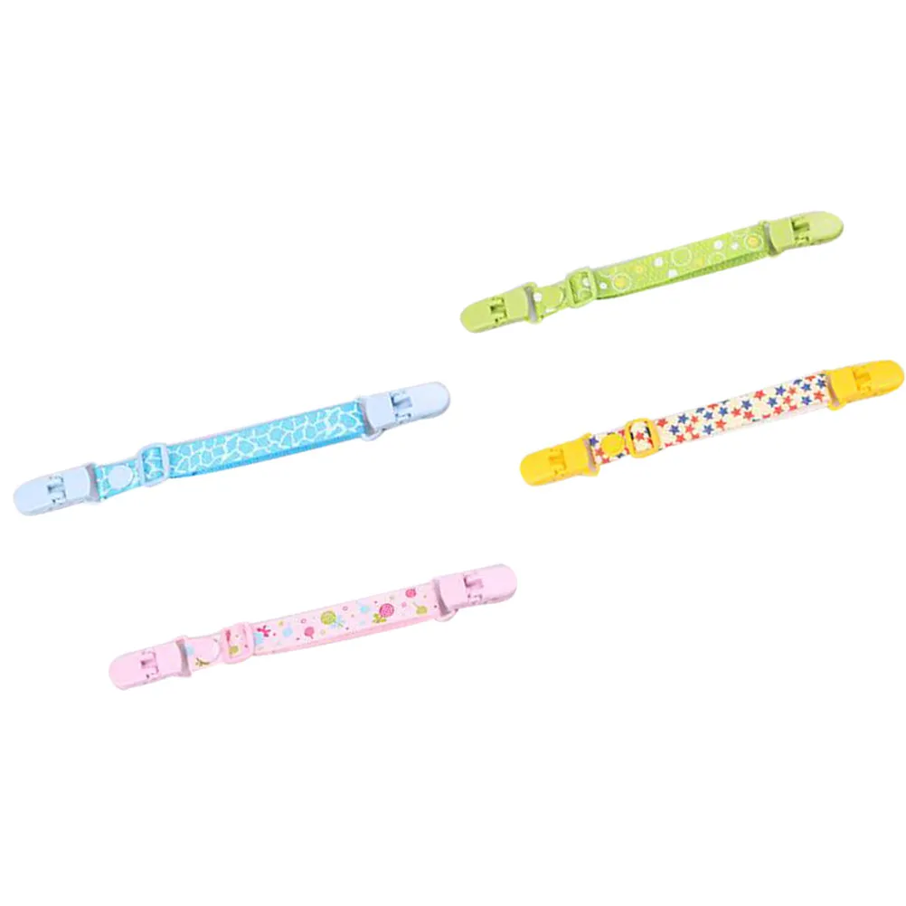 4Pcs Bib Clip for Baby Adjustable Pacifier Clip Soft Polyester Baby Feeding Accessory Keeps Clothes Clean Unisex Infant Bib
4Pcs Bib Clip for Baby Adjustable Pacifier Clip Soft Polyester Baby Feeding Accessory Keeps Clothes Clean Unisex Infant Bib