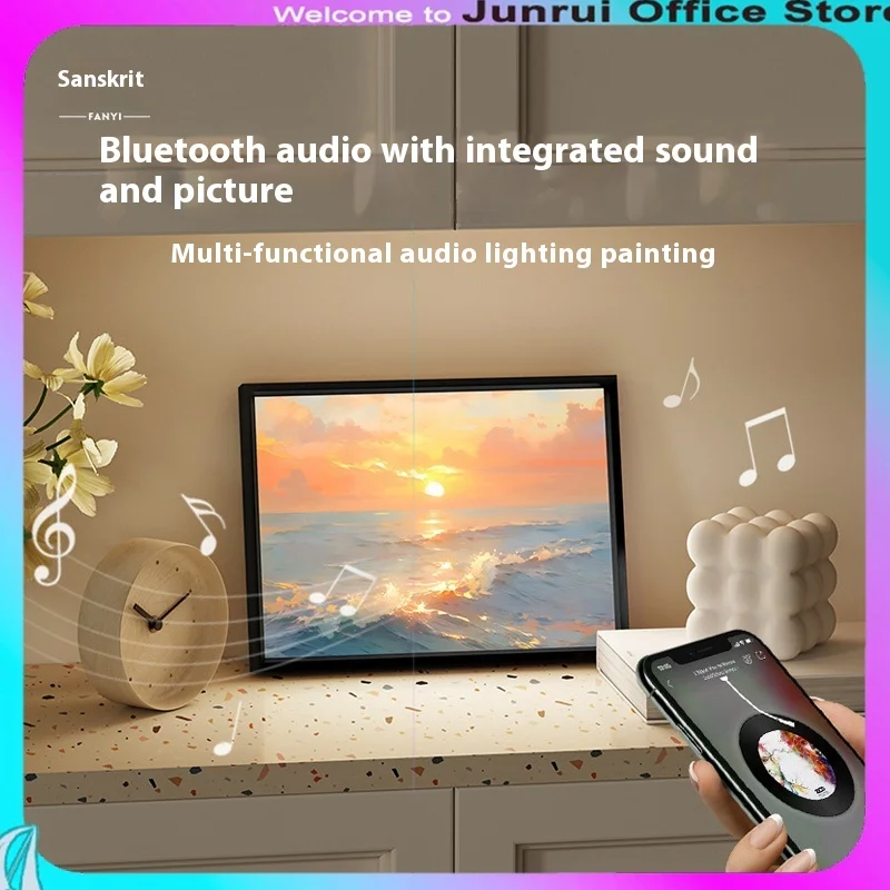 Колонки с Bluetooth, маленькая картина звуком, рамка из алюминиевого сплава для спальни, гостиной, домашнее освещение, настольные украшения, картина звуком
Колонки с Bluetooth, маленькая картина звуком, рамка из алюминиевого сплава для спальни, гостиной, домашнее освещение, настольные украшения, картина звуком