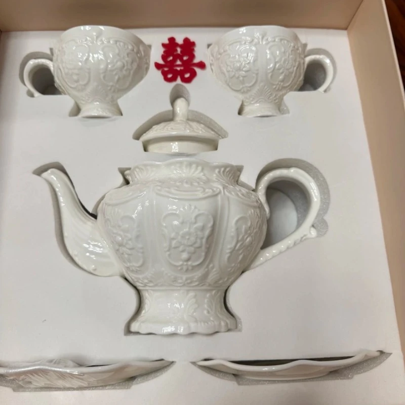 French Porcelain Tea Set with Handle Afternoon Tea Service High Temp Resistant Coffee Mug Set Housewarming Wedding Gift
French Porcelain Tea Set with Handle Afternoon Tea Service High Temp Resistant Coffee Mug Set Housewarming Wedding Gift