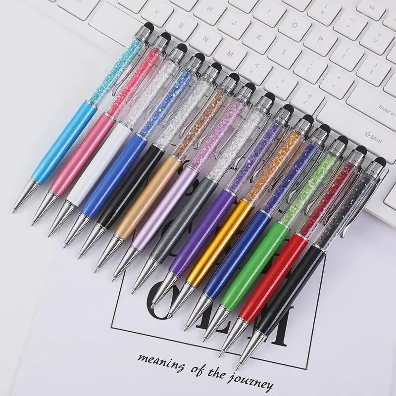 10Pcs 2 In 1 Crystal Metal Ballpoint Pen Fashion Creative With Stylus Touch Pen Stationery Office School Free Customized logo
10Pcs 2 In 1 Crystal Metal Ballpoint Pen Fashion Creative With Stylus Touch Pen Stationery Office School Free Customized logo