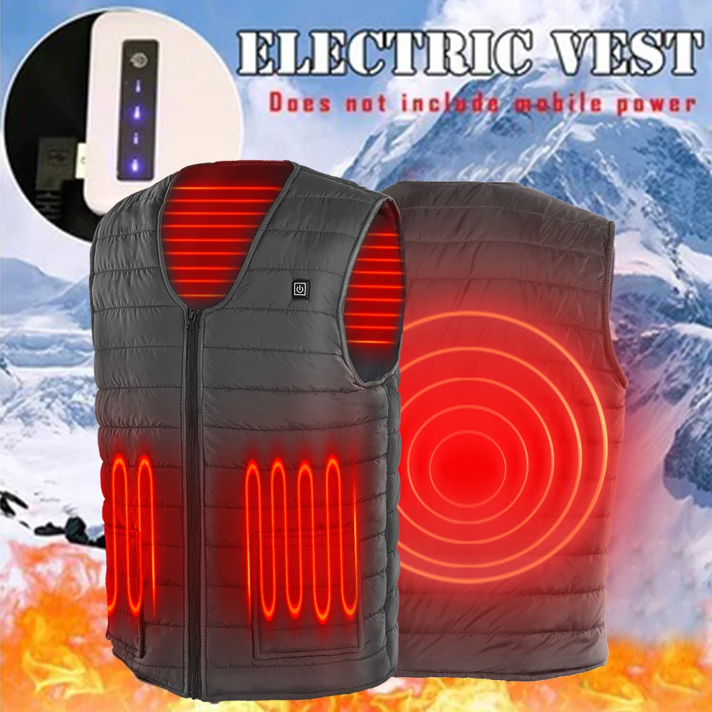 Men Autumn winter Smart heating Cotton Vest 9 area Heated V neck vest Women Outdoor Flexible Thermal Winter Warm Jacket M-7XL
Men Autumn winter Smart heating Cotton Vest 9 area Heated V neck vest Women Outdoor Flexible Thermal Winter Warm Jacket M-7XL
